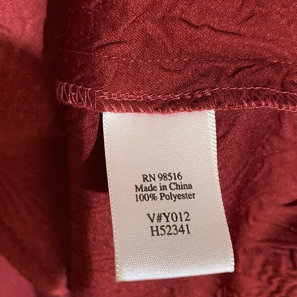 Brick Red Coldwater Creek Medium Sueded Blouse - Picture 10 of 11